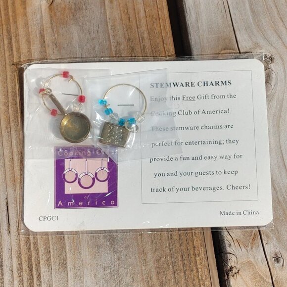 CUTE Cooking Club of America Stemware Charms - Picture 1 of 3